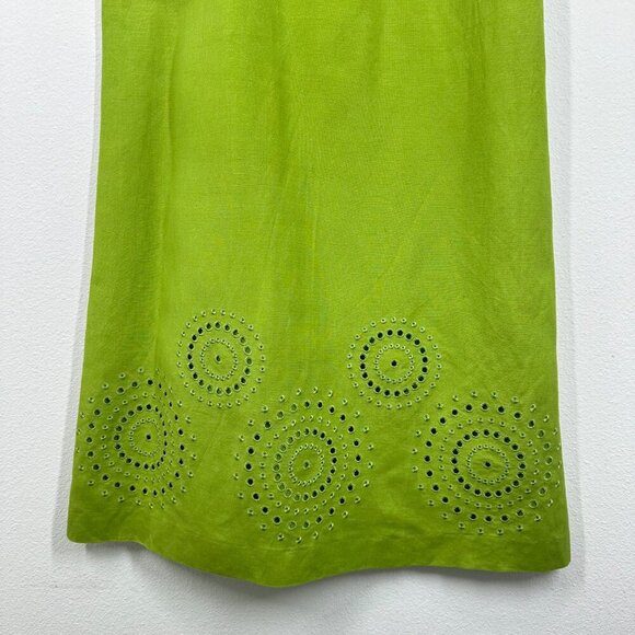 Vintage Jessica Howard Green Shift Dress Sleeveless Mod Retro 60s Style A-Line - Picture 7 of 8